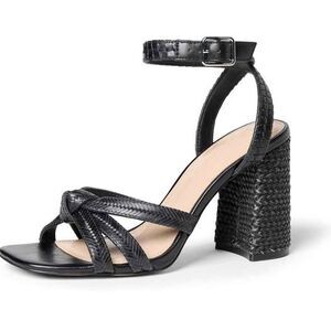 The Drop Women's Renalda Woven Chunky Heel Sandal